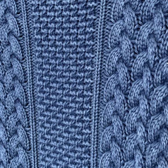 MICHAEL Michael Kors Cable Knit Pullover Sweater Wash Blue Size S - Picture 2 of 10
